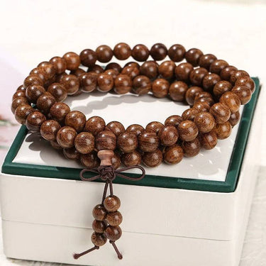 Natural Tiger Wood Handmade 108 Bead Mala